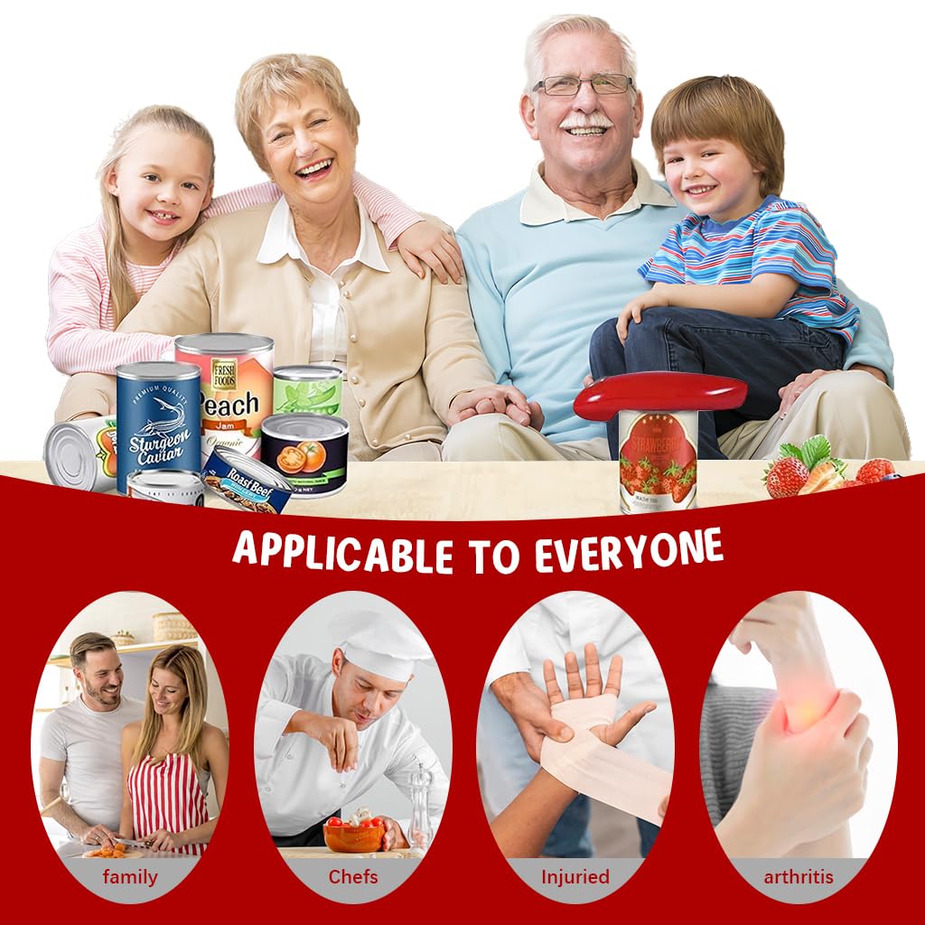 HASTHIP Auto Can Opener Battery Operated Electric Can Opener Food Jar Opener Automatical Rotatable Can Opener Effortless Can Opener
