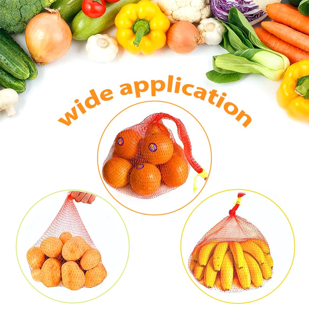 HASTHIP 100pcs 40cm Packing Net for Watermelon, Fruit, Vegetables, Toys, Seafood, Multipurpose Reusable Melon Mesh for Trellis Vertical Garden Growing