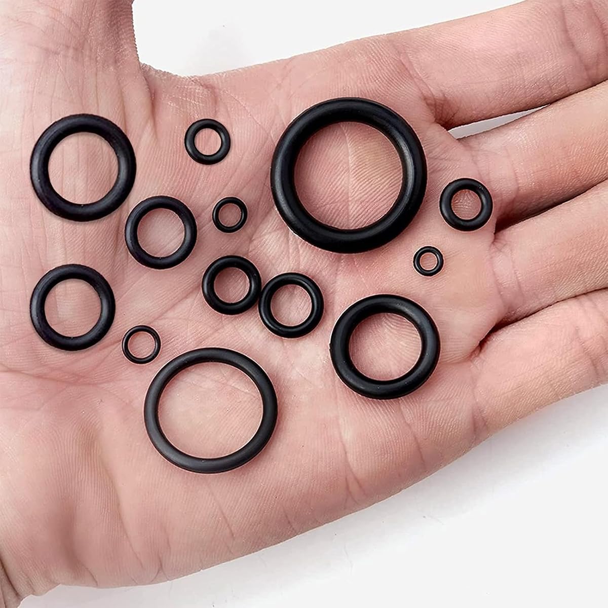 Serplex 382Pcs Rubber O Rings with Storage Case Assorted 15Pcs Sizes Metric Rubber Rings Replacement O Rings for Automotive Plumbing Faucet Repair