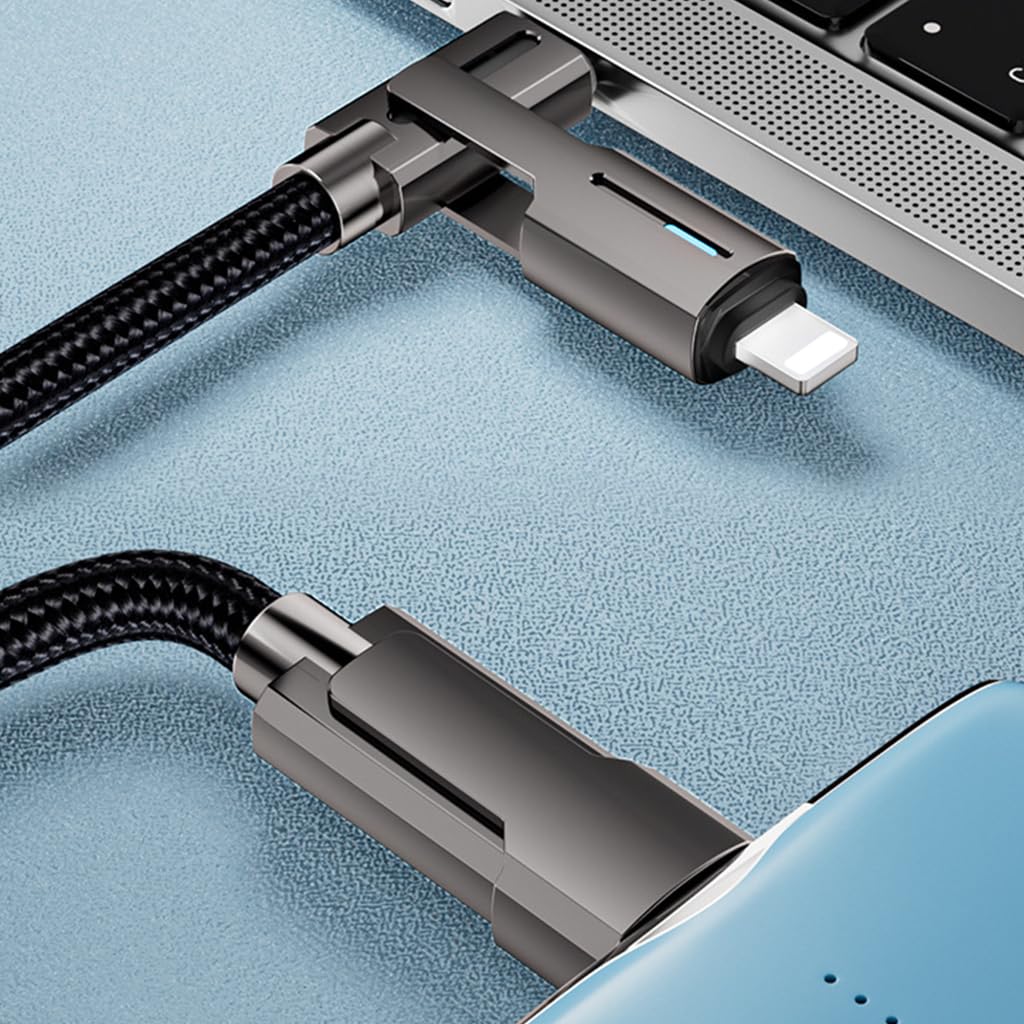 Verilux USB C Cable 4-in-1 USB C Cable Support 100W PD Fast Charging Cable &Data Sync Color Woven Charging Cable Multi Connector USB Charging Cable for iPhone 14 13 Samsung Galaxy S23/S22