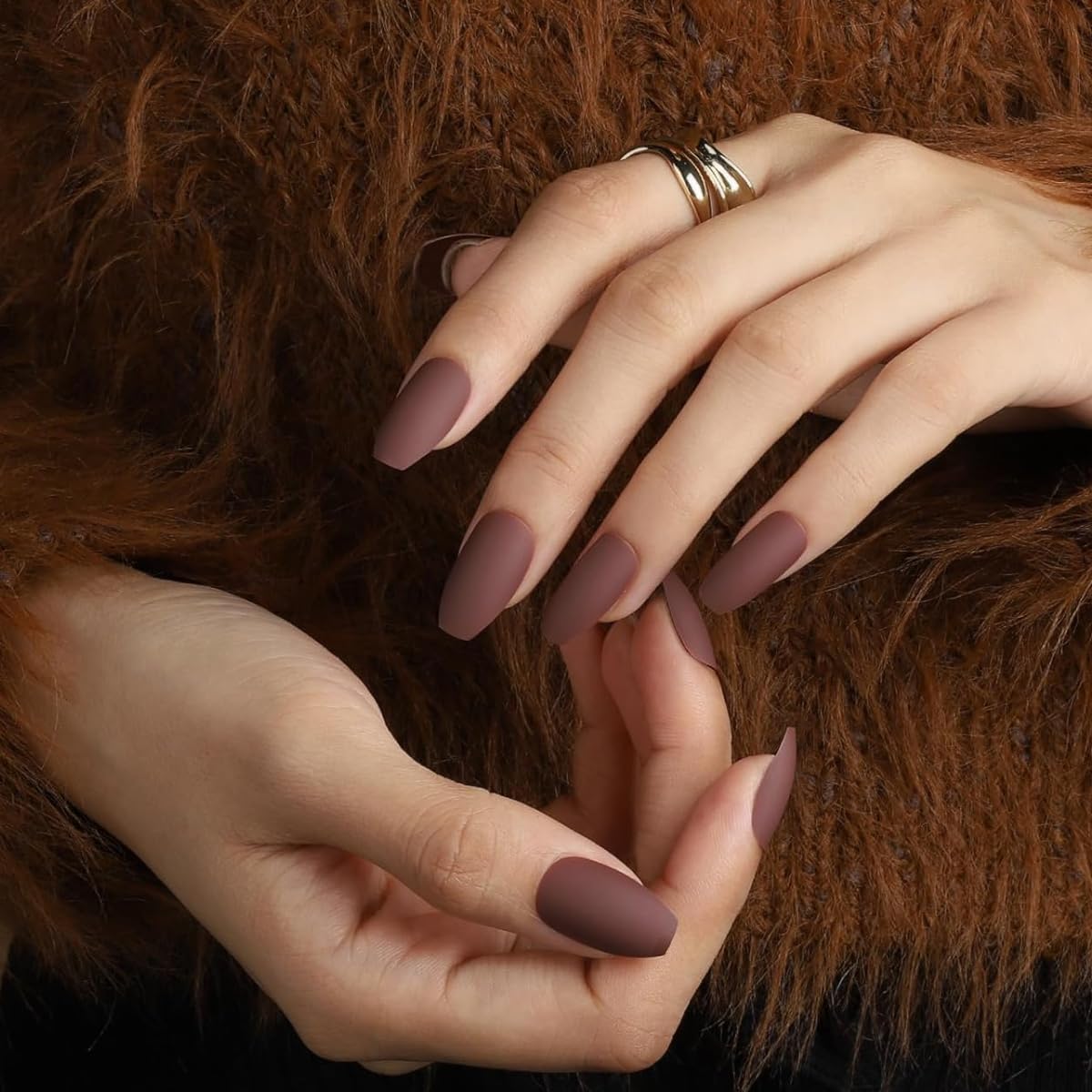 MAYCREATE 12 Colors Press on Nails Sets, Short Amond Press on Nails, Matte Acrylic Fake Nails Almond Glue On Nails Press On Fake Nails for Women Girls (Not include Glue)