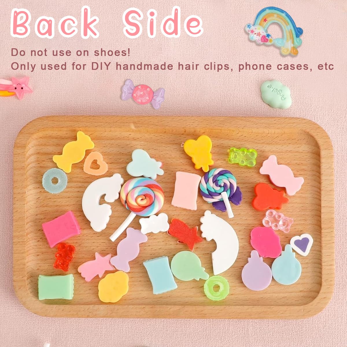 HASTHIP 30pcs Flatback Resin Charms Mixed DIY Cute Resin Charms for DIY Phone Case Decorative Decals Supplies for DIY Craft Making Ornament Scrapbooking
