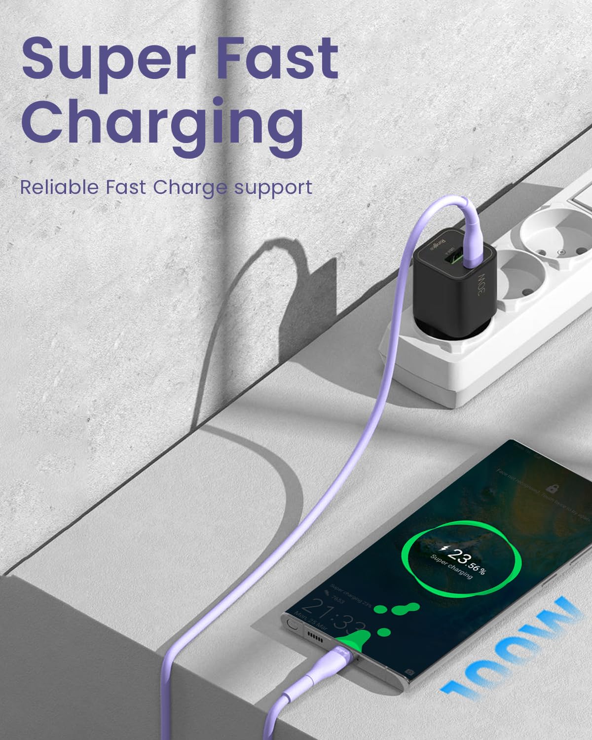 Verilux Type C to Type C Cable, 6.6ft Support 100W PD Fast Charging USB Type C Cable, 480Mbps Data Transfer Cable, C Type Extension Cable for MacBook Pro 2020, iPad Pro 2020, iPad Air 4, Samsung S23