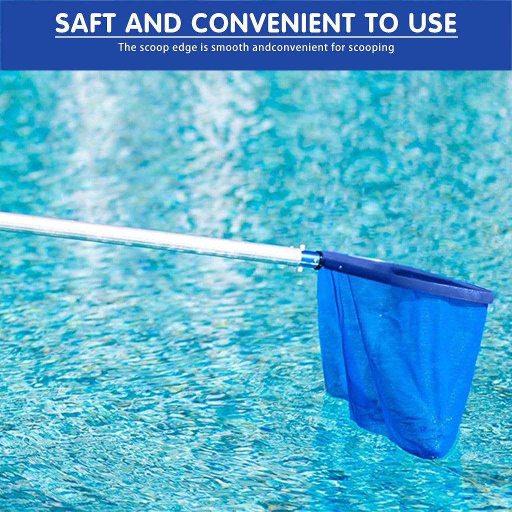Proberos Pool Skimmer Net Head Swimming Pool Cleaning Net Filter Mesh Net Deep Pocket Pool Skimmer Net Universal Swimming Pool Cleaning Net for 28mm Diameter Pole, No Handle
