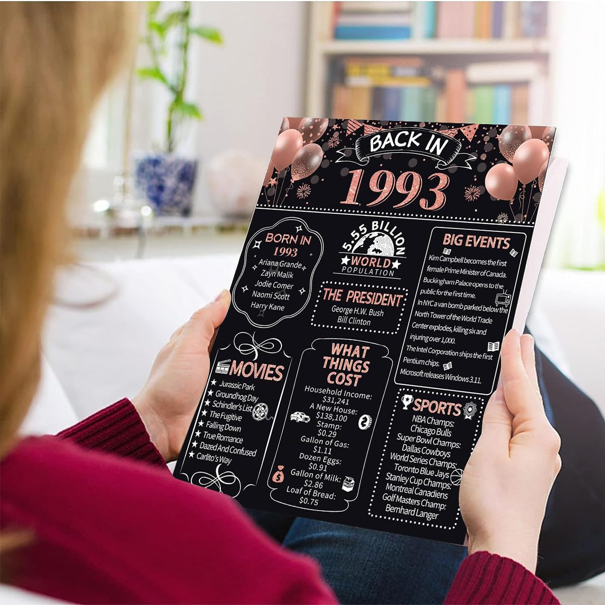 HASTHIP 30th Birthday Card Gifts for Men and Women, Happy and Funny Birthday Cards for Husband, 30th Anniversary Cards Gifts for Couples, Back in 1993