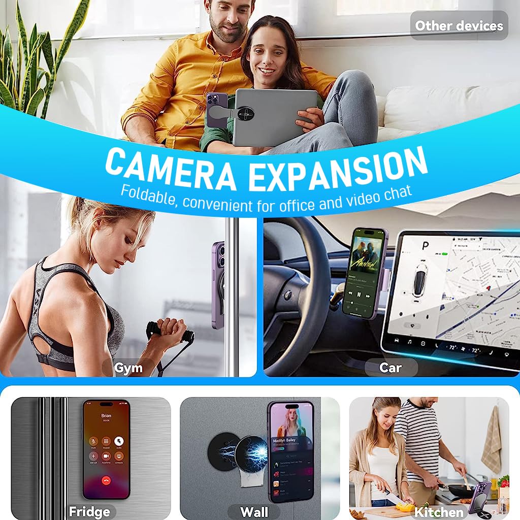 Verilux Magnetic Phone Holder for Laptop & Car Continuity Camera Monitor Webcam Mount, 1/4