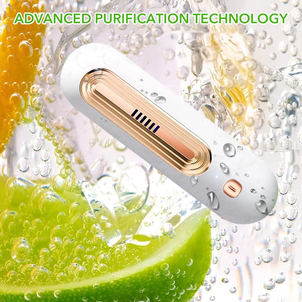 HASTHIP Mini Fridge Deodorizer USB Deodorizer with Purple Light Sterilization Refrigerator Odor Eliminator for Fridge, Kitchen, Closet, Room, Pet House, Car