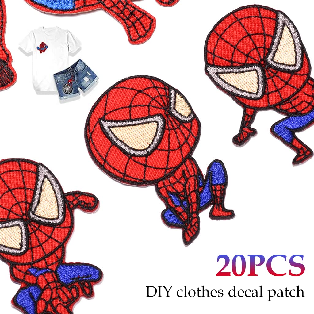 ZIBUYU 19pcs Demon Slayer Iron on Patches, Cloth Sticker Patches Embroidery Iron on Patches for Clothing, Anime Cloth Patches, Embroidery Patches Applique Patches for Clothes, DIY
