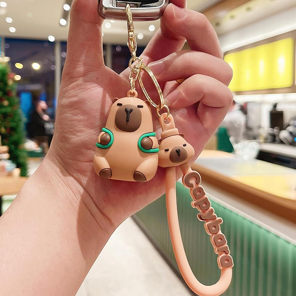 ZIBUYU® 2 PCS Cute Capybara Keychain Toy