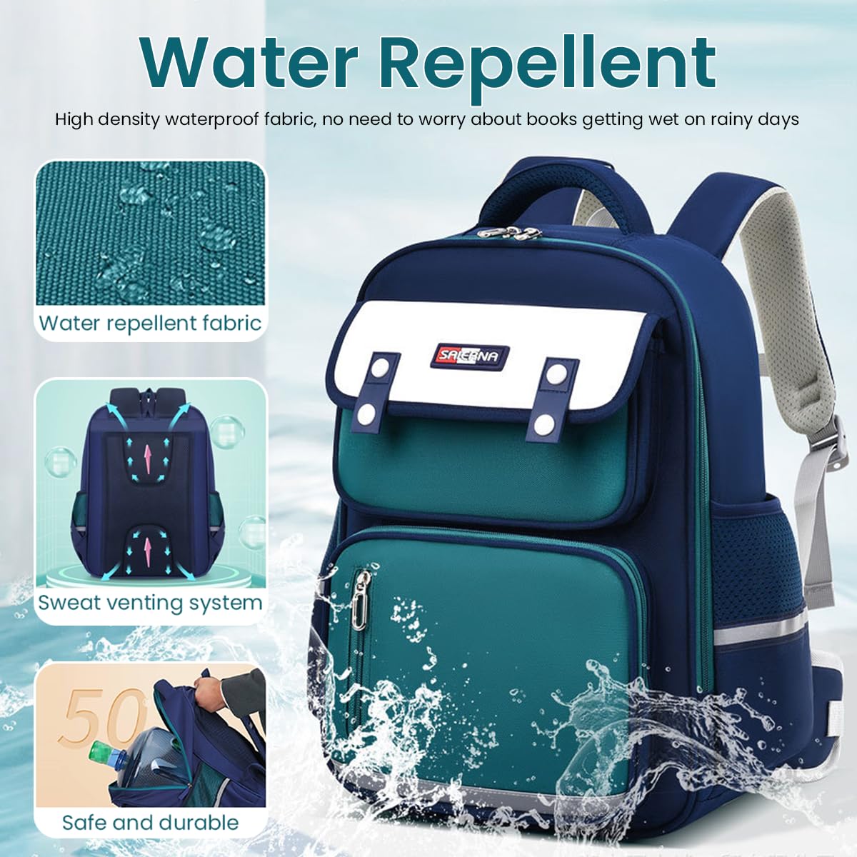PALAY School Bags for Boys & Girls Waterproof School Backpack For Travel, Camping, Burden-relief School Bag for Kids Girl 6-12 Years Old Casual Backpack