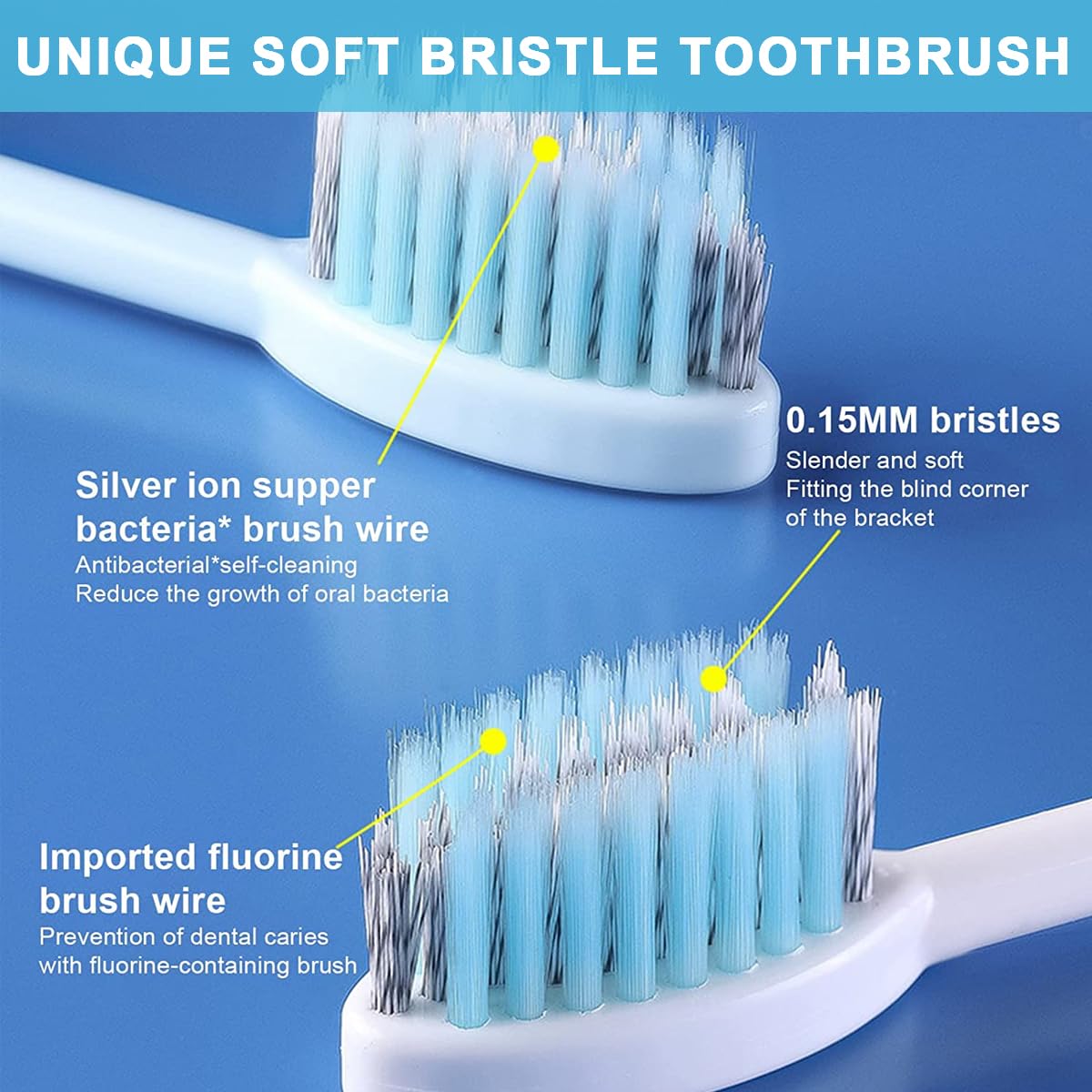HANNEA Portable Travel Toothbrush, 3 in 1 with Travel Case and Extra Soft Bristles and Built-in Refillable Toothpaste Tube kit, Camping Travel Essential Accessories