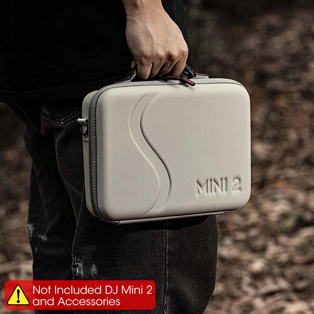 ZORBES Carrying Case for DJI Mini 2, Portable Compact Storage Bag Hard Case Set with Strap Storage Travel Case Compatible with DJI Mini 2 Pro and Drone Controller, Case Only Not Include DJI Product