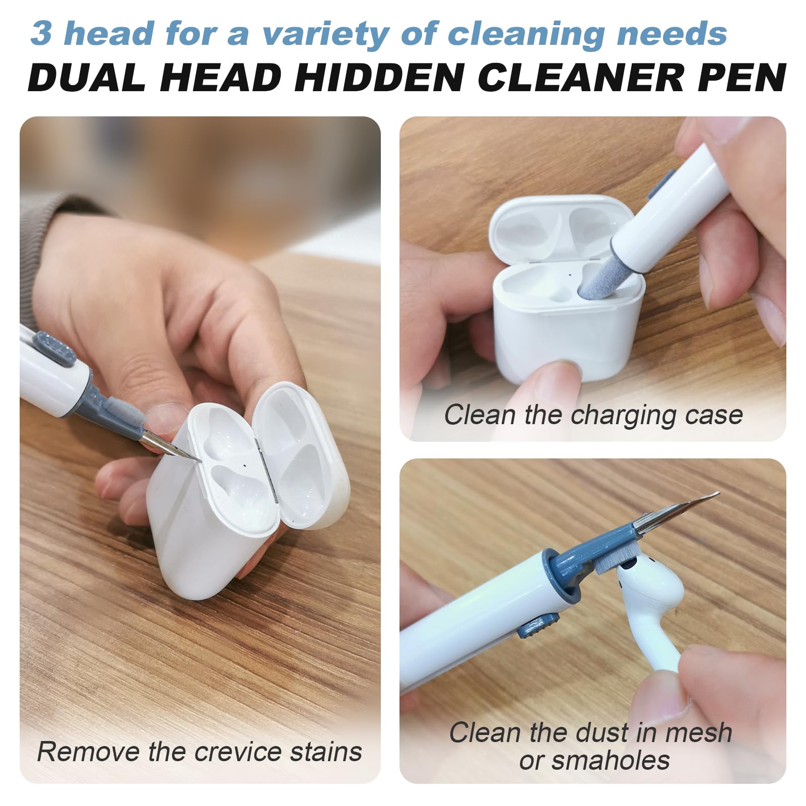 ZORBES AirPods Case AirPods Cover for Apple AirPods 2nd/1st Gen AirPods 2nd Generation Case Soft Silicone Anti-Scratch Protective Cover for AirPods with Carabiner & Earbud Cleaning Brush Kit White