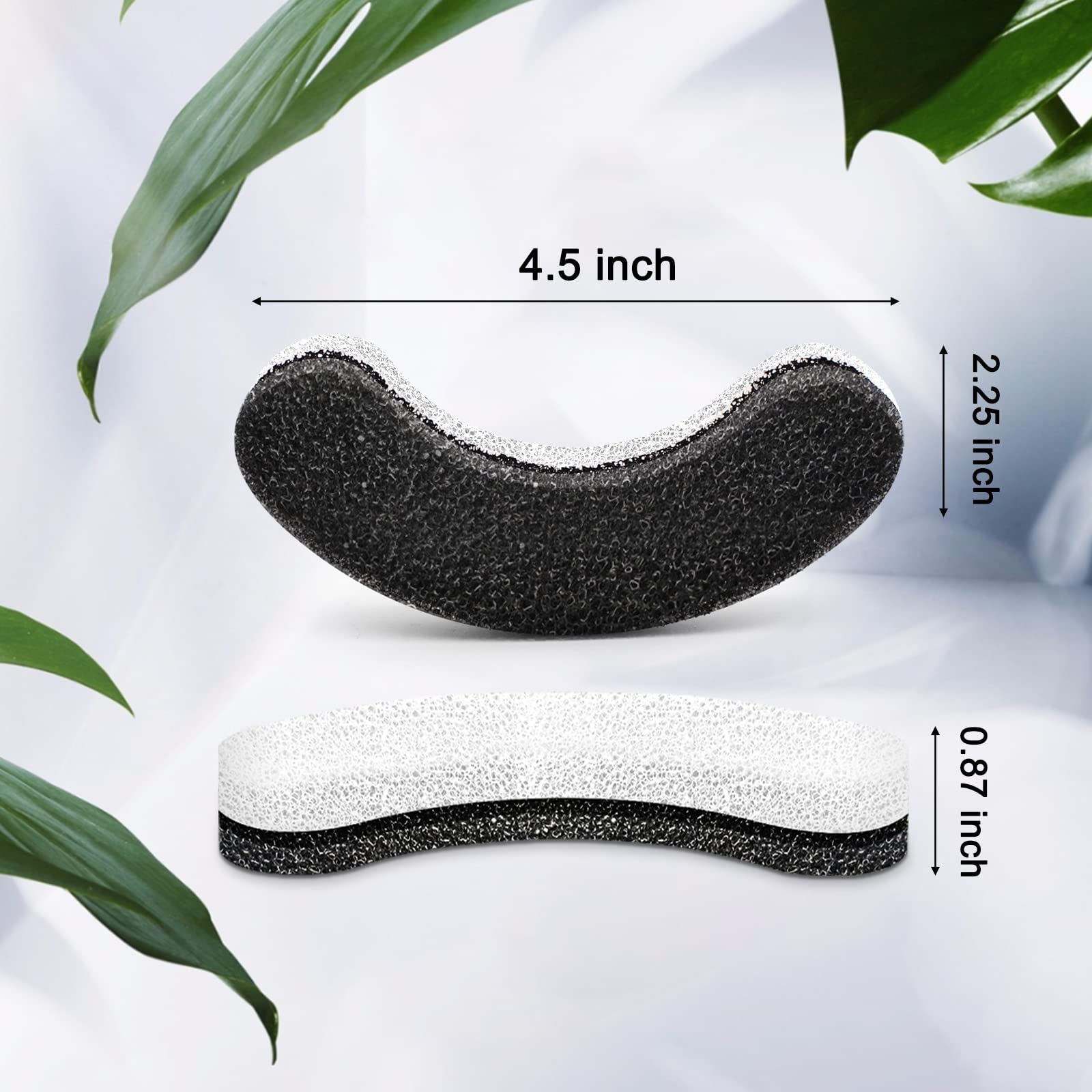 Qpets Cat Water Fountain Filter Replacement 8pcs Cat Fountain Filter Arc-Shaped Washable Pet Fountain Filters with Triple Filtration System Activated Carbon