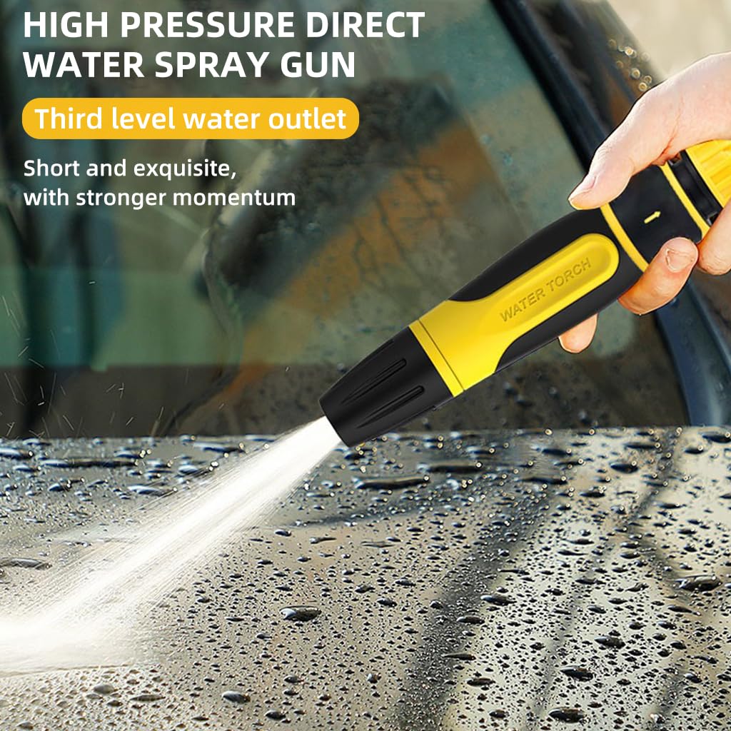 HASTHIP Advanced Garden Hose Nozzle Set With 3 Quick Connectors - Adjustable High-Pressure Sprayer, Leakproof Waterstop, Versatile 2-In-1 Tap Adapter For Efficient Watering, Car Wash & Irrigation