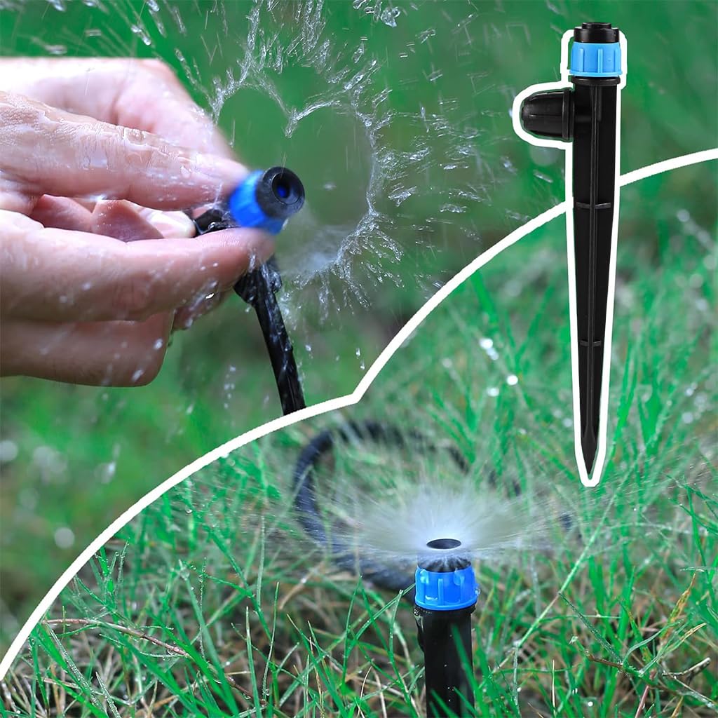 HASTHIP 30Pcs Irrigation Stakes 13.2cm Connectable Plant Watering Stakes Slow Drip Irrigation Emitters Reuseable Plastic Slow Dripping Watering Stakes for Flower Pots, Plant Pot, Flower Beds