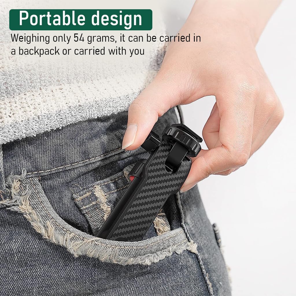 ZORBES Phone Mount for Tripod Stand, Smartphone Mount Adapter for Tripod Stand Retractable Phone Holder 360° Rotates and 180° Tilts Angle Universal 1/4