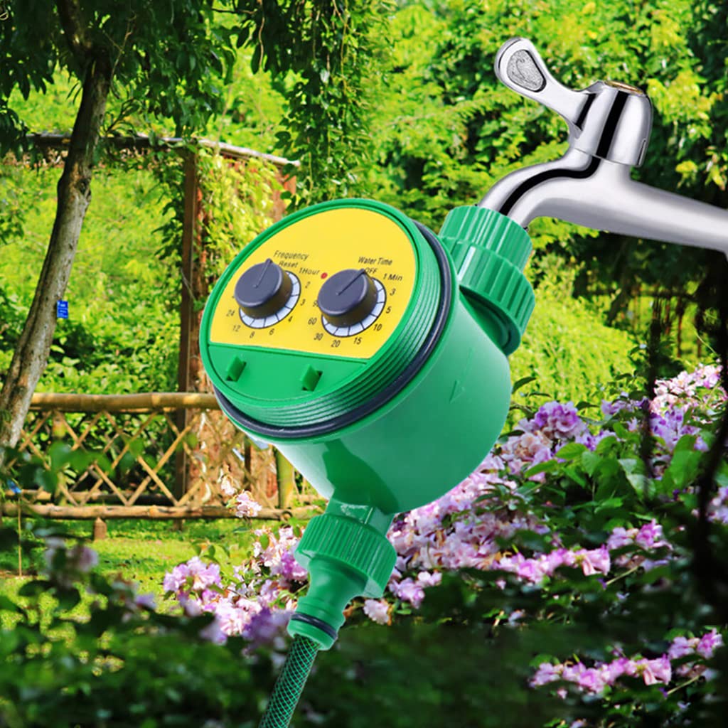 HASTHIP Drip Irrigation Timer for Garden Farm with Universal Faucet connector, Irrigation Water Timer, Easy to Use Automatic Watering System, Waterproof Digital Irrigation Timer System for Lawns