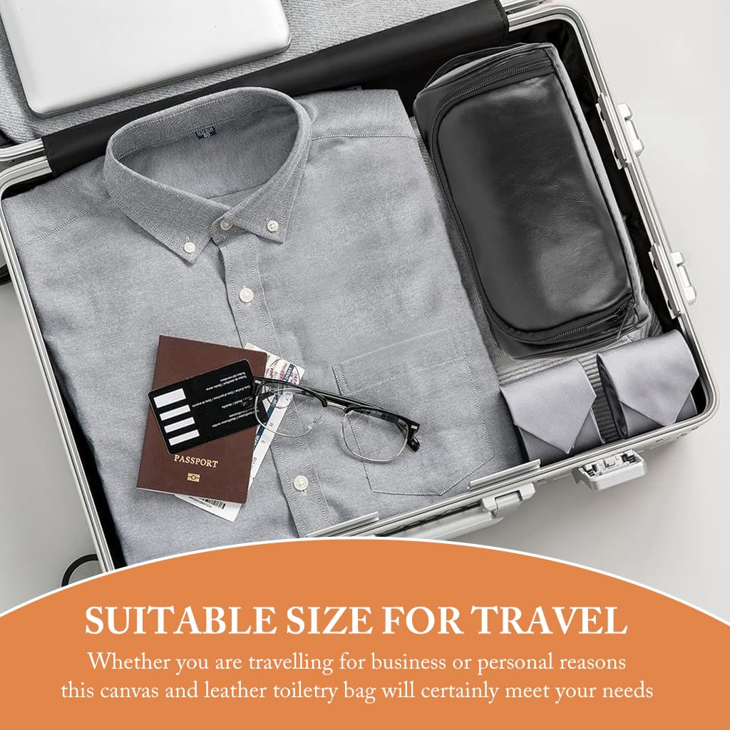 GUSTAVE Toiletries Bag Makeup Bag Travel Toiletry Bag Fashion Waterproof PU Large Capacity Toiletry Bag Hanging Toiletry Bag Travel Toiletry Bag with Handle Makup Bag