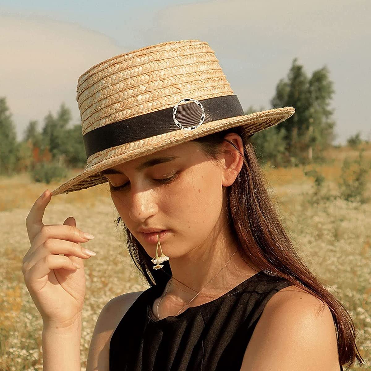 MAYCREATE 5Pcs Silk Scarf, Blouse, T-shirt Tie Rings Clips, Fashion Metal Clothes Circle Clip, Buckle Ring Wrap Holder for Women