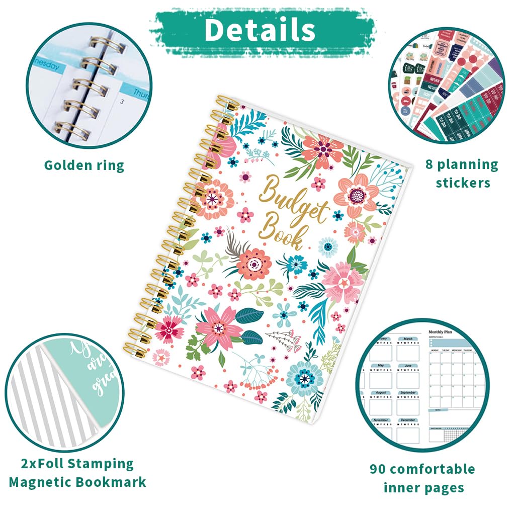HASTHIP 2023 Planner Diary, Journal Diary, Weekly & Monthly Academic Planner with 8 Sheet Stickers and 2 Bookmarks, Time Management Schedule Notebook, Self-evaluation, Inspirational Quotes