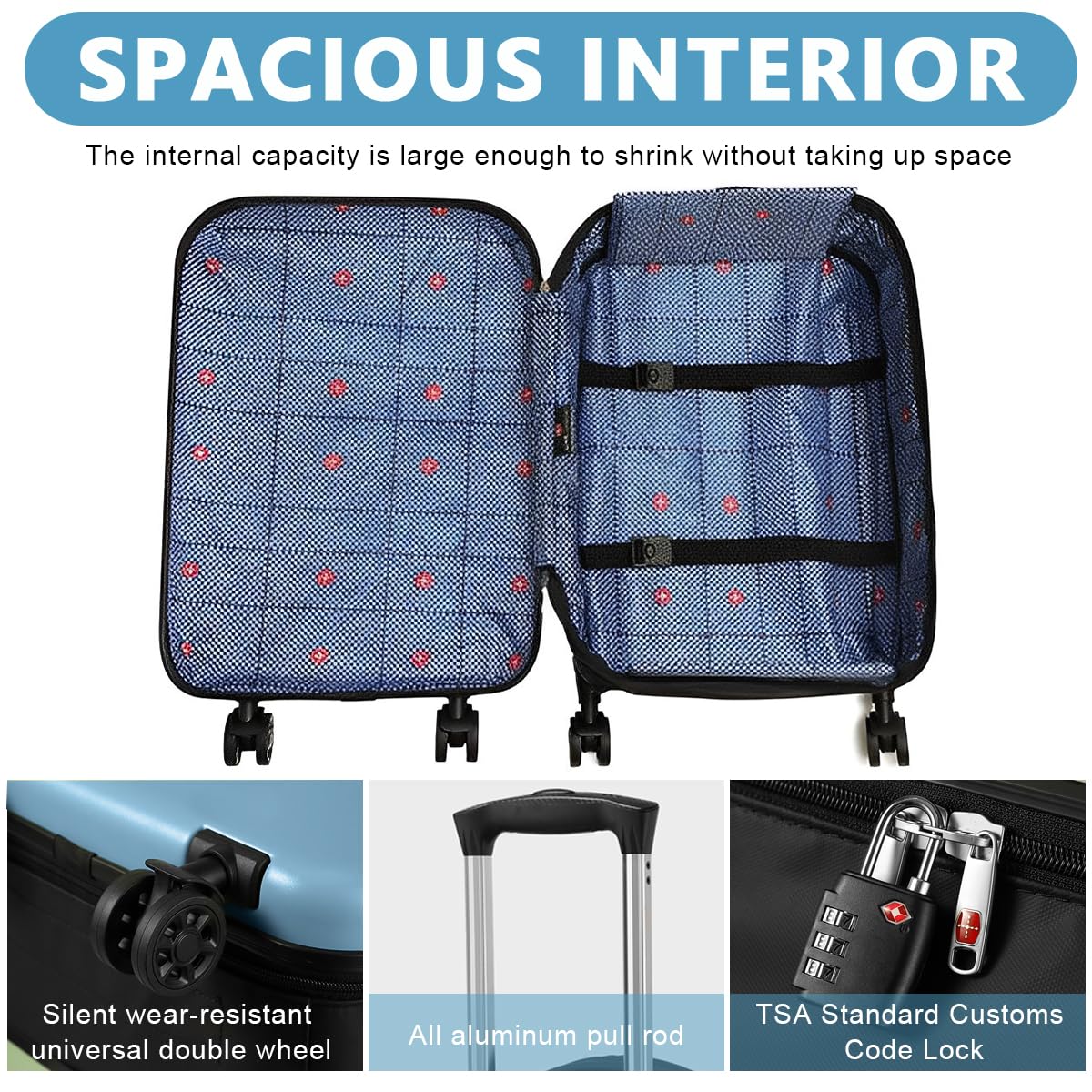 PALAY Luggage Bags for Travel 55 cms Travel Bags for Luggage Trolley with Password Lock Hard Case Travel Luggage Design Expandable Travel Suitcase for Men