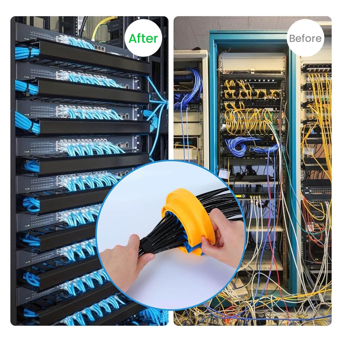 Serplex Network Cable Cabling Tool Cable Multi Cable Comb Tool, Universal Networking Cable Cabling Tool for Any Cables with a Diameter Up to 1/4