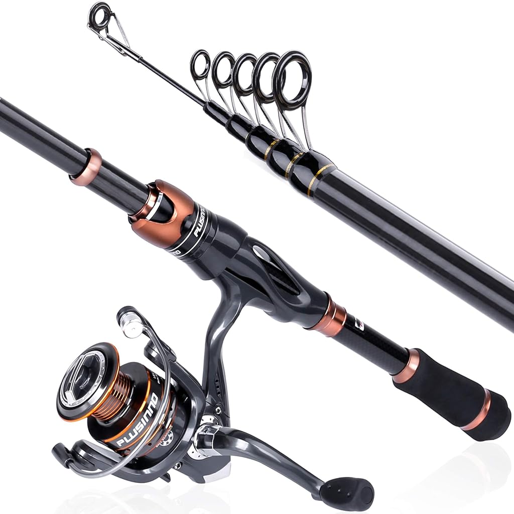 Proberos® Fishing Rod Reel Set 6.8Ft Strong Glass Fiber Fishing Rod Reel with Fishing Line, Fishing Lures Accessories Kit & Carry Bag for Saltwater Freshwater