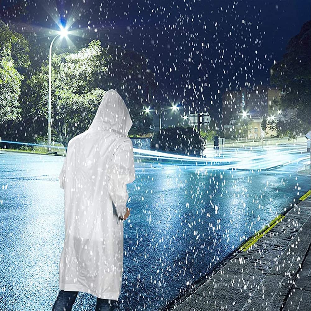 PALAY 2Pcs Rain Ponchos for Men Women, Reusable EVA Raincoats with Hood for Rain Ponchos for Camping, Hiking, Music Festival, Outdoor Activities (Blue)