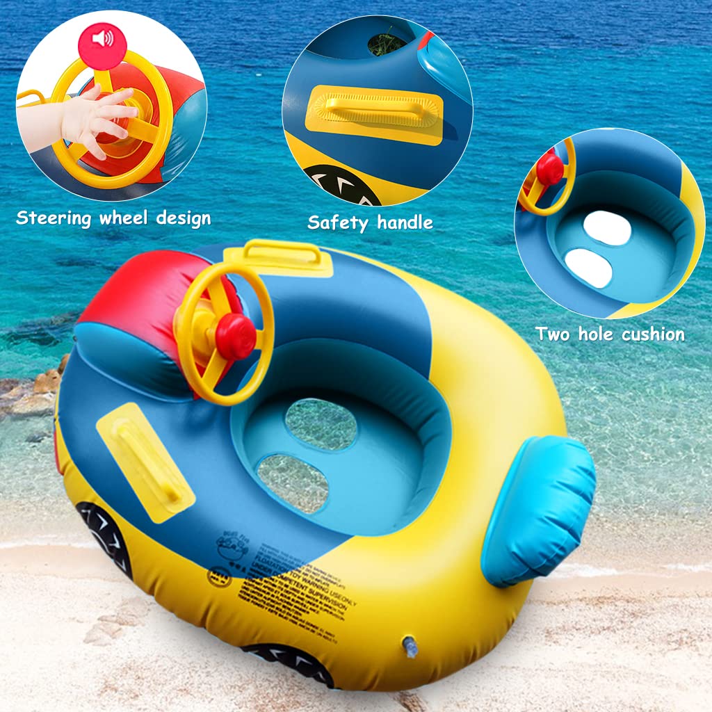 Proberos Swimming Tube for Kids Under 15kg, Baby Swimming Tube, Inflatable Thinken PVC Float Seat Toy for Swimming Pool, Safe Anti-flip Over Pool Float Seat