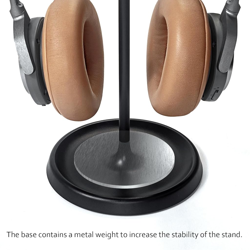 ZORBES Desk Headphone Stand Minimalism Gaming Headphone Organizer Stand Headphone Holder with Metal Weighted Base Desk Organizer Universal Headphone Headphone Stand