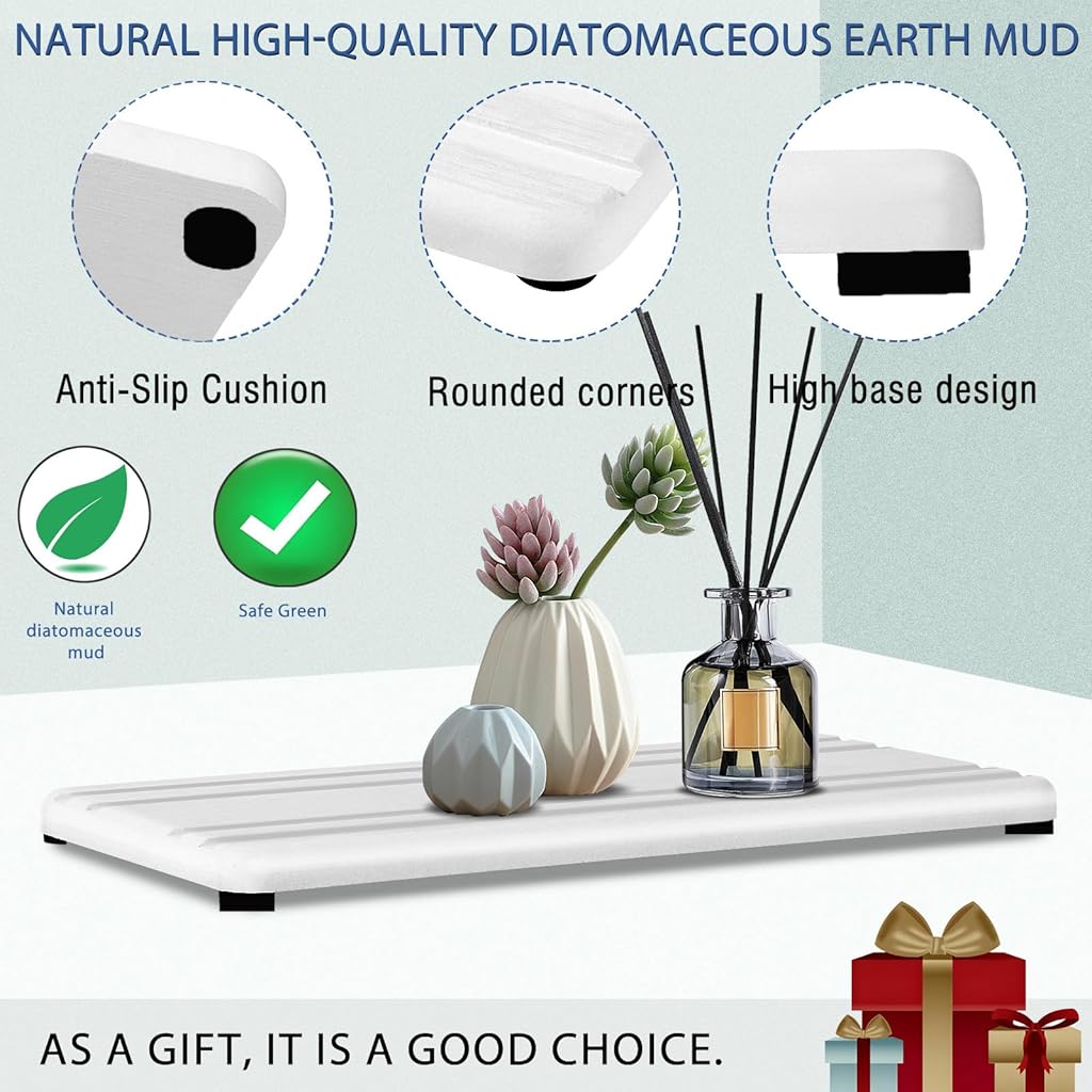 HASTHIP® 3PCS Water Absorbing Stone Tray,