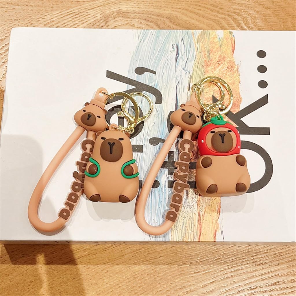 ZIBUYU® 2 PCS Cute Capybara Keychain Toy