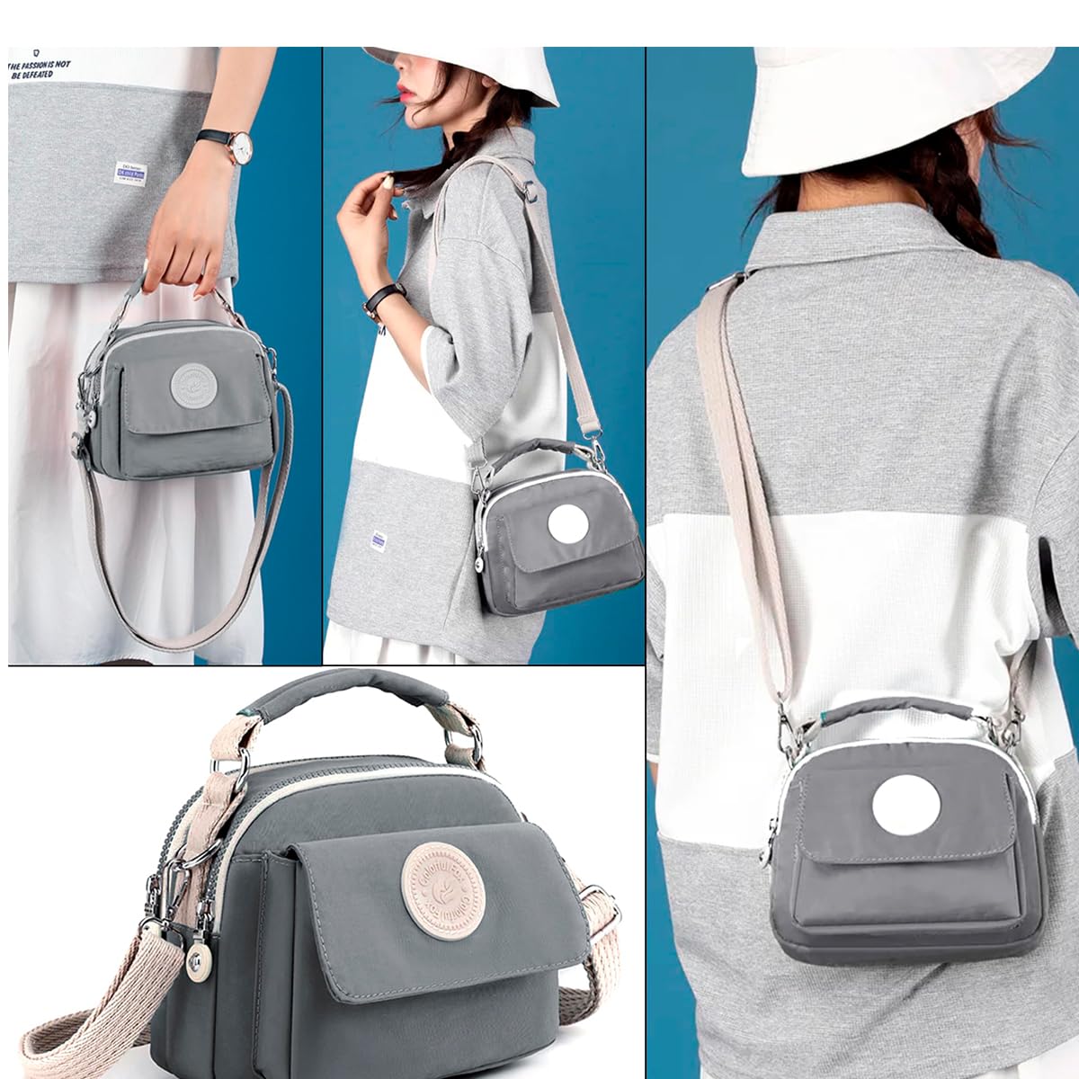 PALAY Cross Bag For Women Sling Bags with Handle Fashion Shoulder Bag Travel Casual Handbag With Inner Padded Pocket & Adjustable Strap
