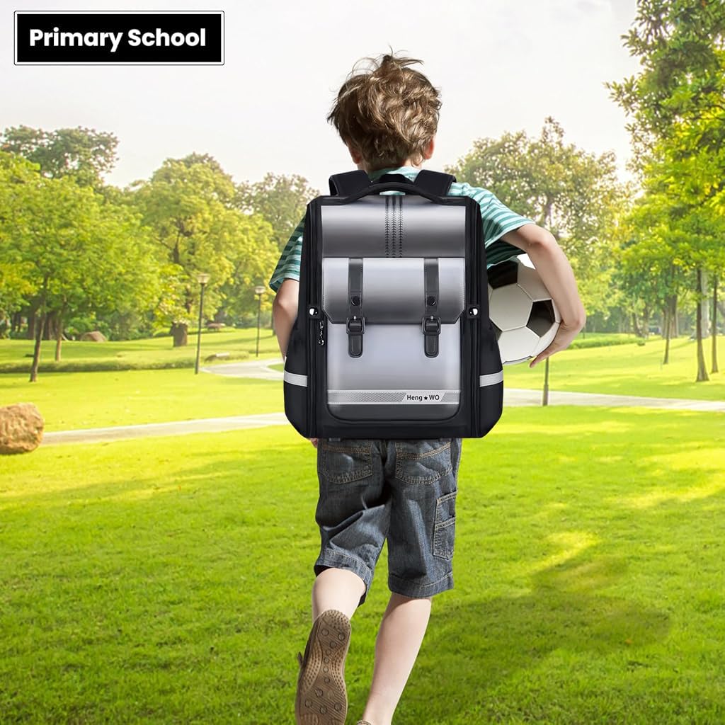 ZIBUYU School Backpack for Girls Boys School Backpack Book Bag Lightweight Burden Relief School Kids Backpack with Night Reflection Design Primary School Backpack Back Bookbags
