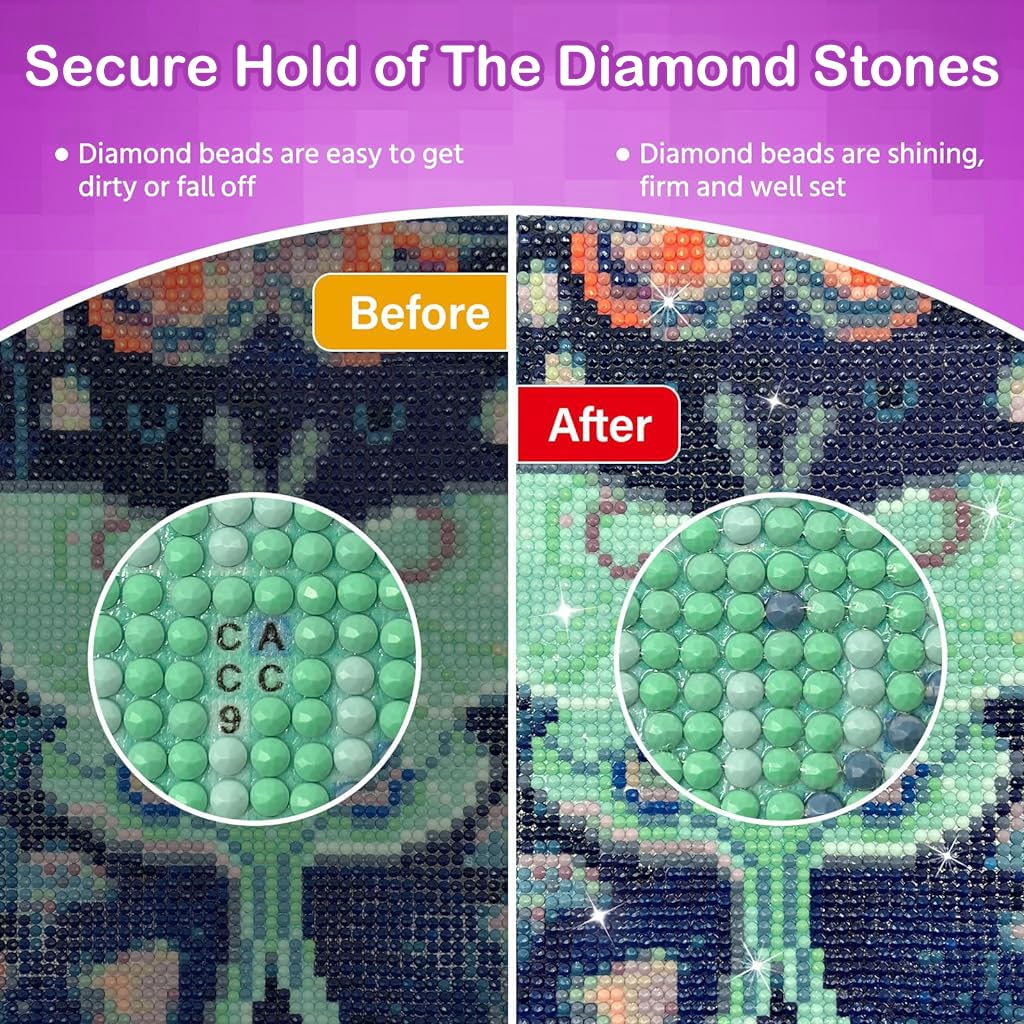 HASTHIP 120ML Diamond Painting Sealer - 5D Diamond Art Glue Sealer, Diamond Painting Glue Accessories, Permanent Hold & Shine Effect Sealer for Diamond Painting and Puzzle Glue (4 OZ)
