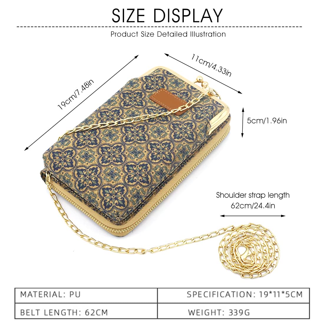 PALAY Women Crossbody Phone Bags for Mobile Cell Phone Holder Pocket Wallet PU Leather Sling Purse for Women Girls Ladies Mini Shoulder Bags with Credit Cards Purse