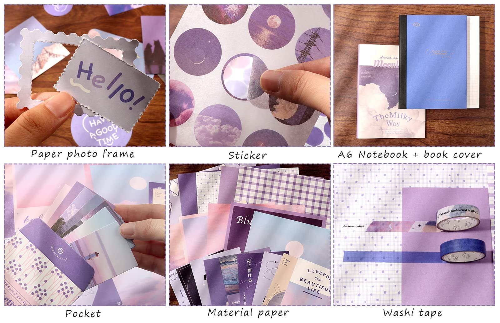 HASTHIP 346pcs Journal Supplies Kit Vintage Scrapbook Stickers Pack for Art Journaling Bullet Junk Journal Planners DIY Decoration Paper Stickers Craft Kits Notebook Collage Album Aesthetic Tape
