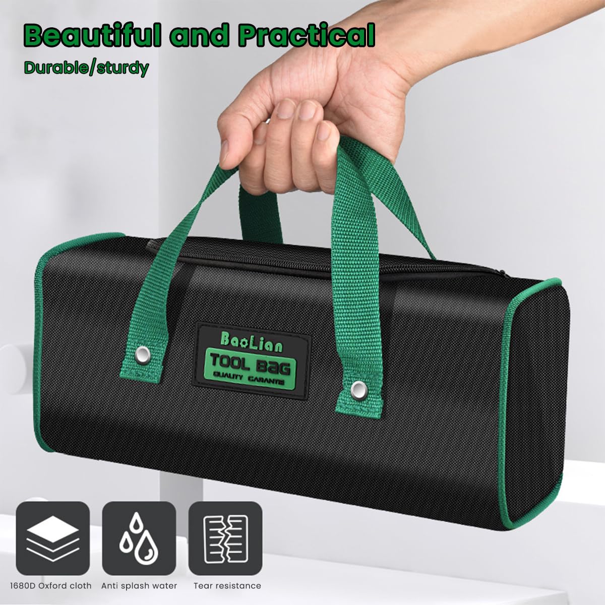 Serplex Large Tool Bag Waterproof Oxford Cloth Tool Bag with Handle Tote Bag Travel Tool Organizer Bag Tool Storage Bag Tool Organizer Bag Tools Bag for Electricians