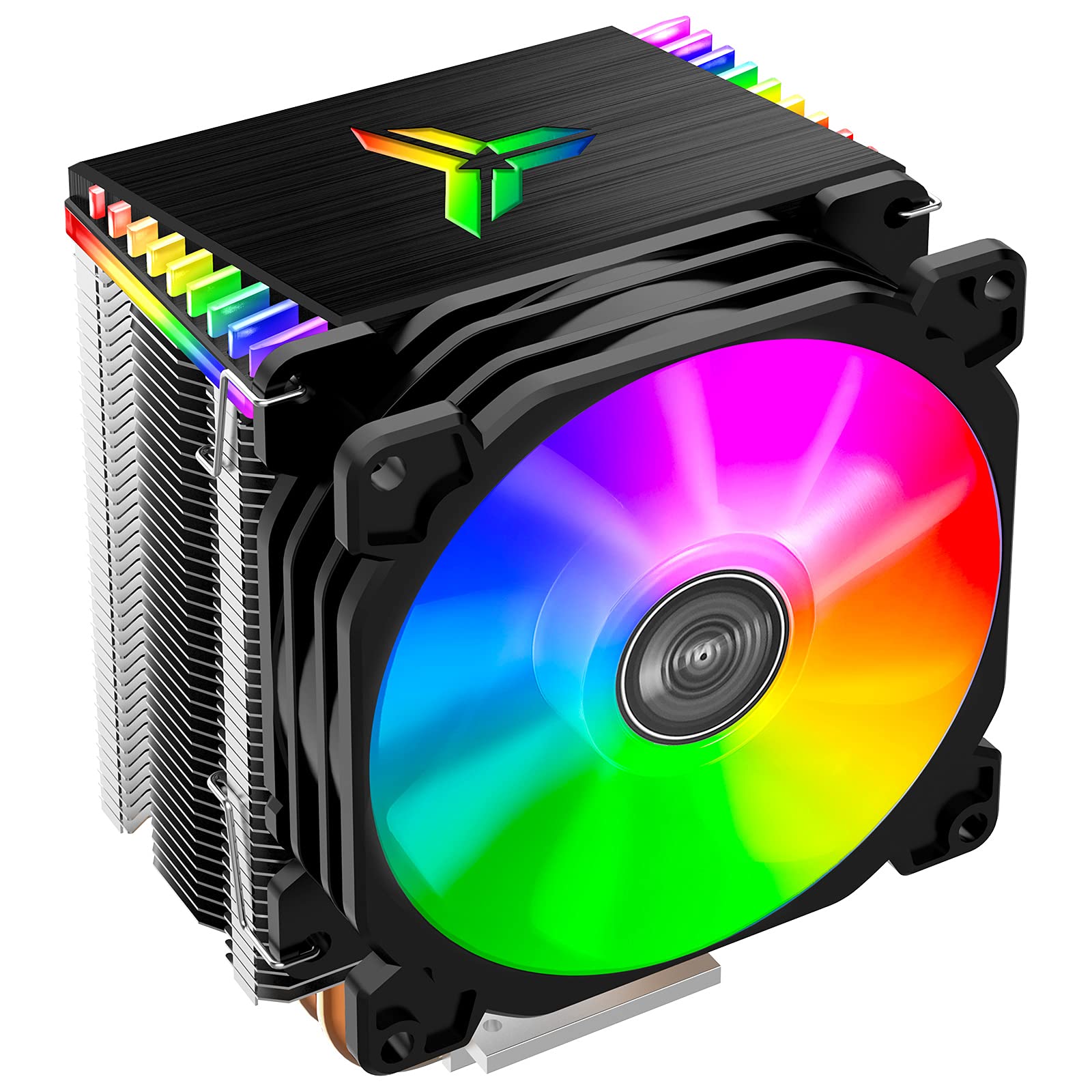 Verilux 2300 rpm RGB CPU Air Cooler with PWM 4 Pin,4 Copper Heat Conduction Pipes,92mm Cooler Fan for AMD Ryzen & Intel LGA 1700 115X