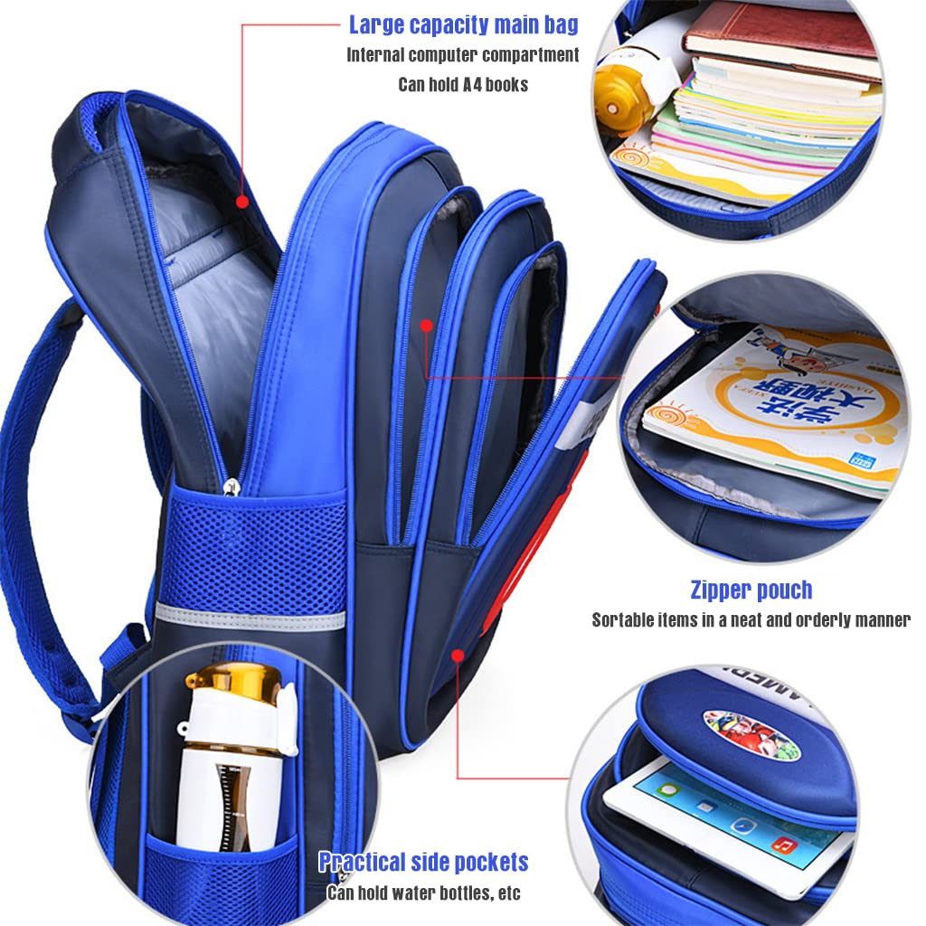 PALAY School Backpack for Boys Girls Travel Backpack on Wheel Boys School Backpack with 6 Wheel, Detachable Wheel Stand with Puller New School Bag for Primary Gift School Backpack
