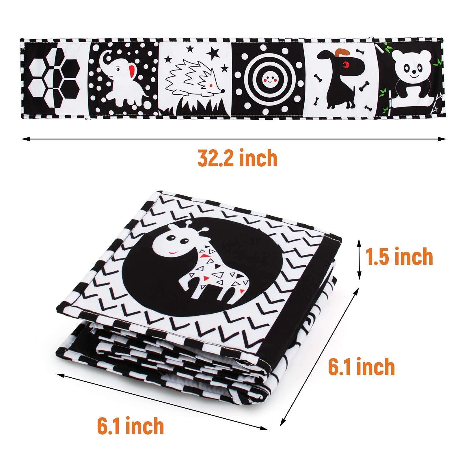 SNOWIE SOFT Baby Cloth Book (Black)