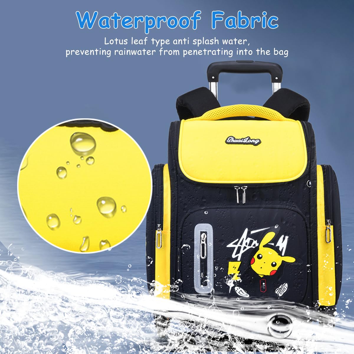PALAY School Backpack for Boys Girls Travel Backpack on Wheel Girl School Bag on Wheel Detachable Wheel Stand Design Gift New School Bag for Girls Boys