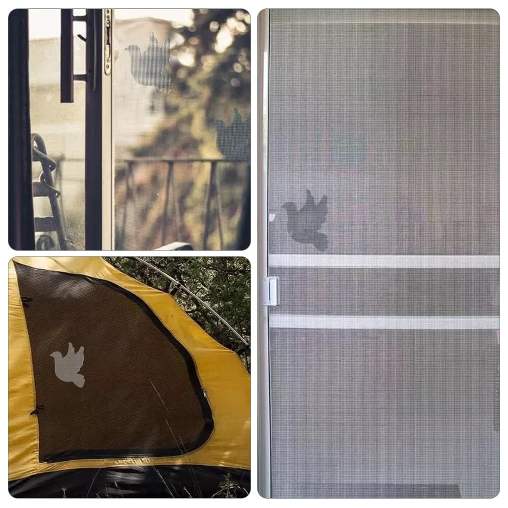 HASTHIP 10Pcs Door Window Screen Repair Patches Self Adhesive Mesh Screen Repair Patches Creative Dove Shape Self Adhesive Window Screen Repair Patches