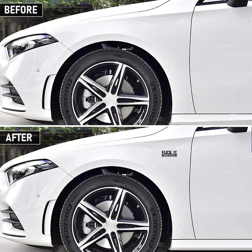 STHIRA Car Sticker Fuck IT Edition Emblem for Car, 3D Stickers for Auto Fender Bumper, Metal Car Sticker Modification Car Sticker Car Decor Sticker for Car Door, Door Handle, Car Tailgate, SUV, Truck, Laptop