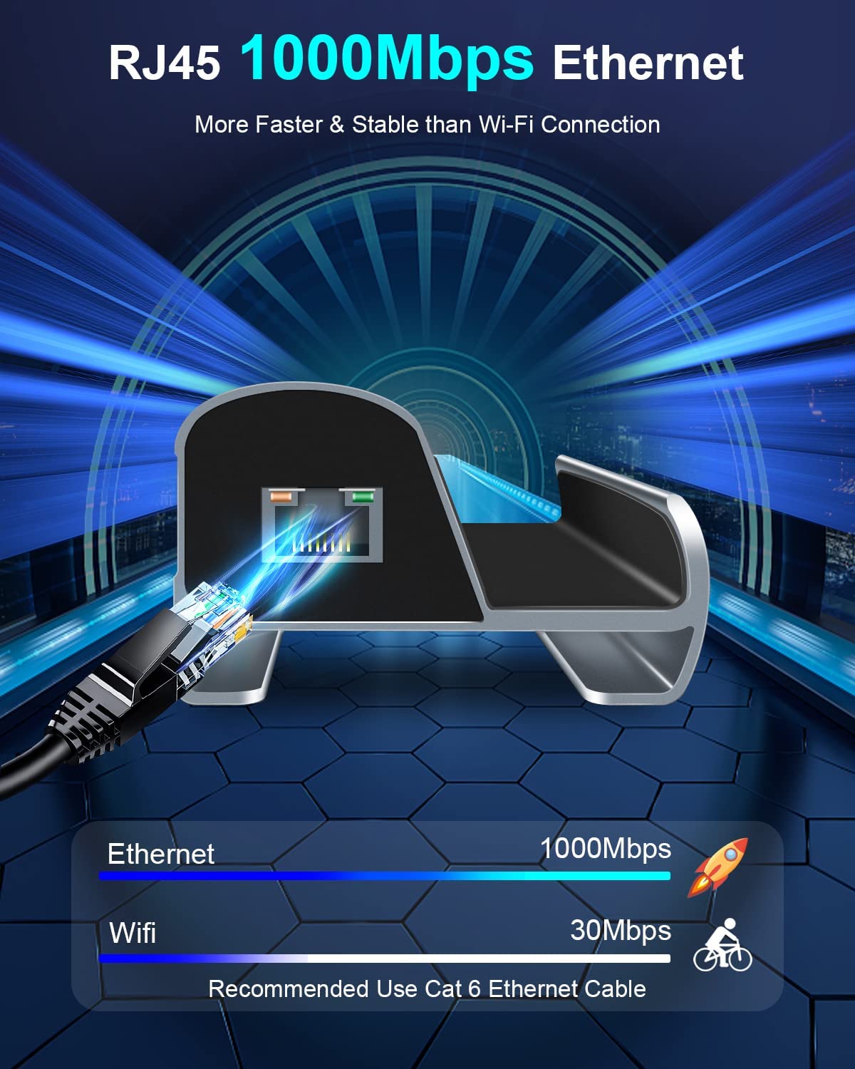 Verilux Multipurpose Gaming Steam Deck Steam Dock Station 6 in 1 Steam Dock USB Hub with HDMI 2.0 4K@30Hz, Gigabit Ethernet, USB Port for Charging, Data Transfer