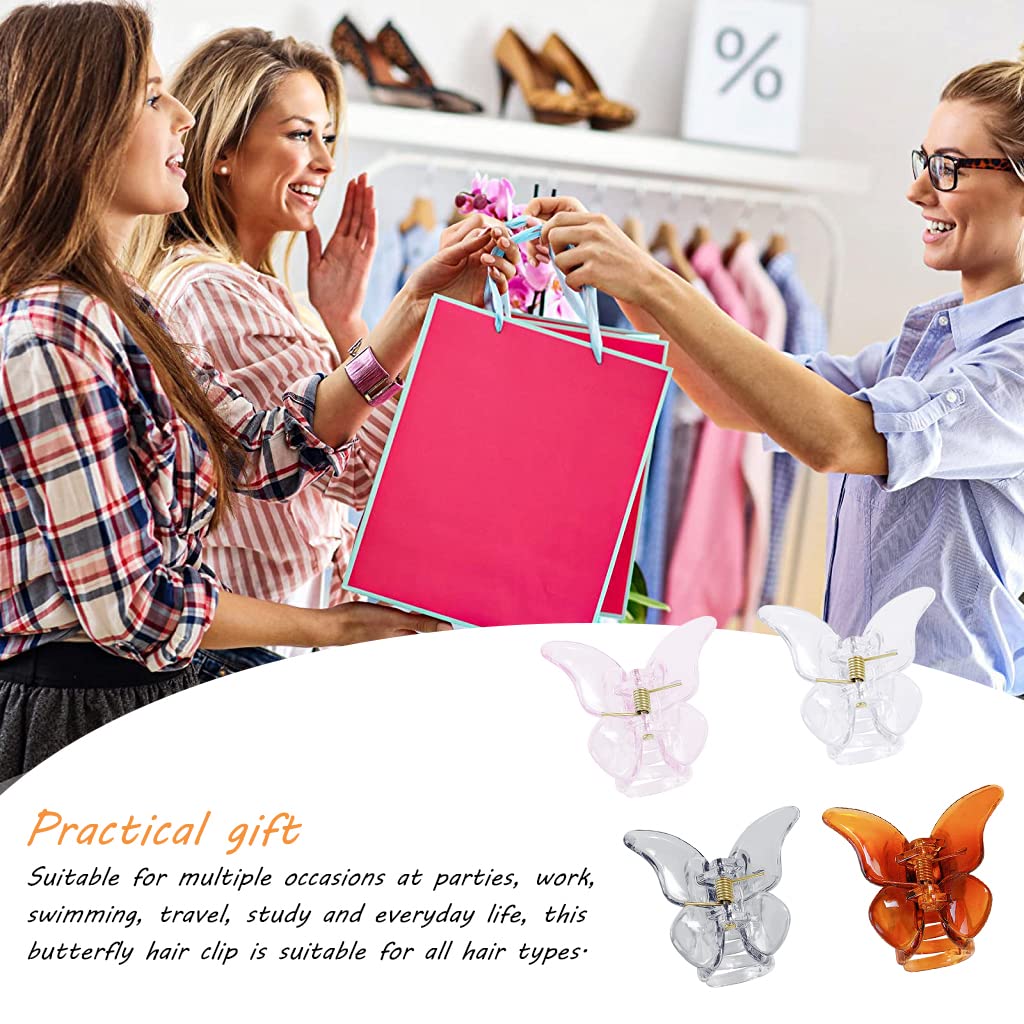 MAYCREATE 4 Pcs Hair Claw Clips,Clutchers Claws for Women Acrylic Butterfly Korean Hair Clips Non slip,Trendy Hair Accessories for Women and Girls,Size 1.49 Inch