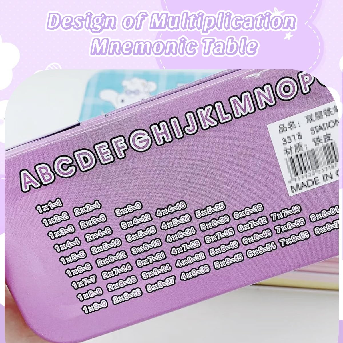 Climberty Kuromi Cartoon Pencil Box with Sharpener & Eraser - Double Layer Metal Purple Kuromi Pencil Box, Ideal for School & Birthday Gifts, Cartoon Pencil Childeren's Day Birthday Gift (Purple)