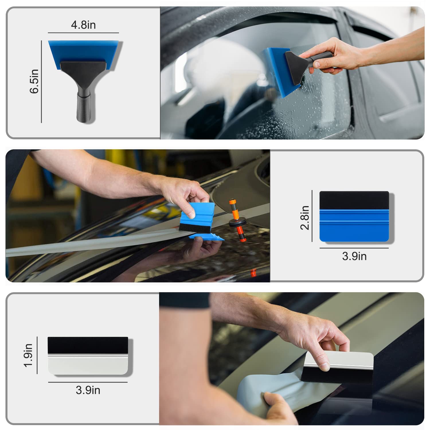 Serplex 14PCS Car Window Tint Application Tool Kit, Car Tint Film for Window Car Paint Protective Film Application Tool Kit Auto Vinyl Wrap Installation Kit for Car, Squeegee Tool Utility Cutter Set for Vinyl