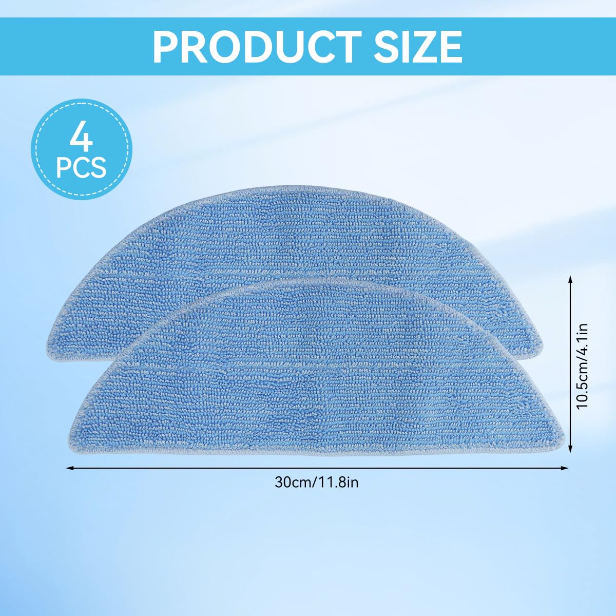 Verilux Replacement Mop Pads for Ecovacs Deebot Y1 pro Vacuum Cleaner Microfiber Mop Pads Water Abserbent Scrubbing Pads Cleaning Pads Universal Replacement Mop Pads